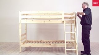 FLEXA Classic Bunk Bed with Slanting Ladder Assembly Instruction [upl. by Broadbent]