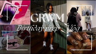 VLOG GRWM  Birthday Dinner🥂 Hair Nails Lashes New phone etc [upl. by Edroi]