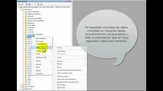 Como respaldar y restaurar una base de datos en SQL Server 2008 R2 [upl. by Zaremski514]