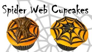 Spider Web Halloween Cupcakes Cupcakes Cookies and Cardio [upl. by Ulphi451]