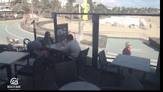 Webcam Lanzarote  Live Stream from the Beachbar in Costa Teguise [upl. by Tristas798]