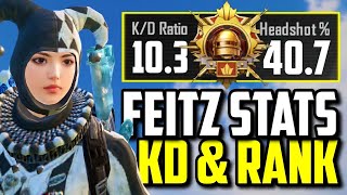 FEITZ KD STATS amp RANK FOR C5S14  PUBG MOBILE [upl. by Rubie]