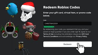 NEW CODES ALL CHRISTMAS 2024 Roblox Promo Codes For ROBLOX ITEMS [upl. by Eduardo298]