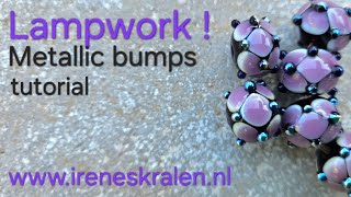 75💜💜💜Lampwork beads with Metallic Bumps [upl. by Neeneg]