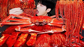 ASMR MUKBANG  직접 만든 해물찜 대왕 킹크랩 문어 팽이 버섯 먹방 amp 레시피 KING CRAB OCTOPUS SEAFOOD [upl. by Racklin171]