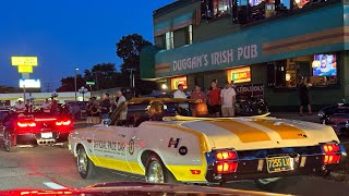 WOODWARD DREAM CRUISE 2023 STARTED EARLY WEDNESDAY NIGHT AUG 17 Car Spotting  Woodward and 13 Mile [upl. by Giordano543]