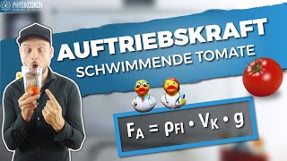 Schwimmende Tomate und die Auftriebskraft  Physik Grundlagen [upl. by Storer423]