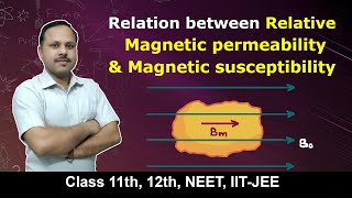 Relation between Relative magnetic permeability amp Magnetic susceptibility  12th Physics cbse [upl. by Egin]