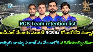 RCB retention Strategy  Kohli Rajat Will jacks and Yash Dayal  No Siraj [upl. by Hi]