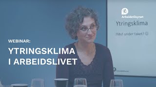 Webinar Ytringsklima i arbeidslivet [upl. by Jacobs]