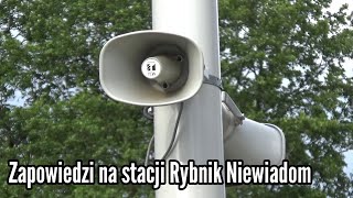 Rybnik Niewiadom  Zapowiedzi pociągówTrain announcements [upl. by Alyl151]