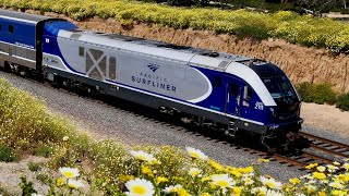 Amtrak Pacific Surfliner Trains in Southern California  2023 [upl. by Lekzehcey52]