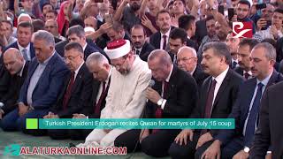 Turkish President Erdogan recites Quran [upl. by Ecirehc]