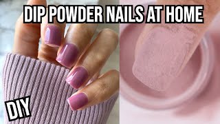 how to do dip powder nails at home step by step tutorial  AzureBeauty  dip nails for beginners [upl. by Lawan]