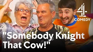 Goggleboxers React To A Shocking Encounter with a Cow  Googlebox  Channel 4 [upl. by Naro762]