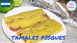 COMO HACER TAMALES PISQUES HONDURENOS [upl. by Karylin]