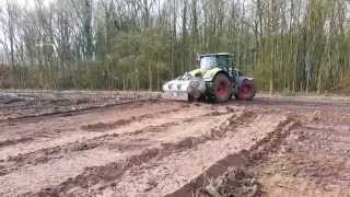 Stobben frezen met Claas Axion 940 [upl. by Suez359]