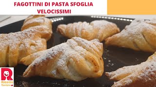 Fagottini di pasta sfoglia ripieni velocissimi Gusti vari alla Nutella alla Marmellata [upl. by Syned]