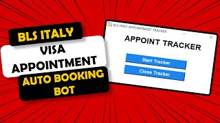 BLS italy visa appointment Bot  Auto Booking and Auto Captcha Solving  Python Auto Booking Bot [upl. by Konstantin]