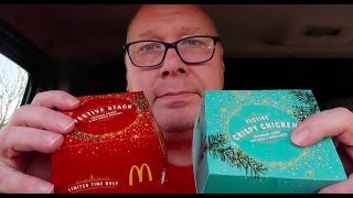 New McDonalds Festive Stack amp Crispy Chicken Review 4 Way Review [upl. by Aleen]