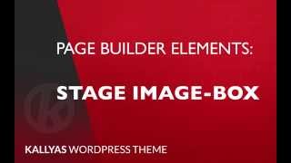 Stage image box Page Builder Element in Kallyas WordPress theme v40 [upl. by Aketahs552]