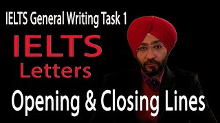 IELTS Letters  Opening amp Closing Lines  IELTS General Writing Task 1 [upl. by Chessy]