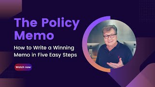 How to Write the Policy Memo in Five Easy Steps [upl. by Cybil]