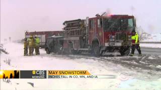 Spring snowstorms slam Colo Minn and Iowa [upl. by Morse]