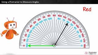 Using a Protractor to Measure Angles 4MD6 [upl. by Tarrant]