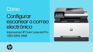 Configurar escanear a correo electrónico  Impresoras HP Color LJ Pro 33013304 3388  HP Support [upl. by Enirahtac]