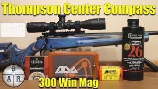 Thompson Center Compass  300 Win Mag load development 168 Berger Classic Hunter with Reloder 26 [upl. by Sanoj]