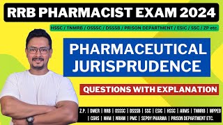 PHARMACEUTICAL JURISPRUDENCE  RRB PHARMACIST EXAM PREPARATION  RAILWAY PHARMACIST EXAM QUESTIONS [upl. by Eledoya155]