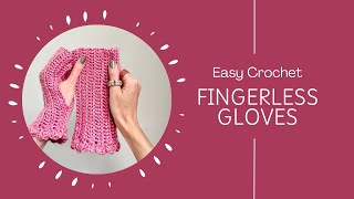 Crochet Fingerless Gloves  Crochet Pattern for Beginners crochetgloves crochetpattern [upl. by Mohl]