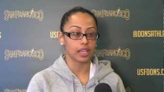 USF Basketball Player Rheina Ale Talks About USANA [upl. by Drapehs]