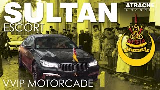 Motorcade Sultan Selangor bersama TPS amp RMS sultanselangor rajamudaselangor [upl. by Haelak]