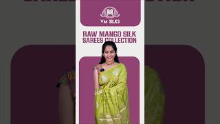 Latest Raw Mango Silk Sarees Collection  Vm Silks Whats App 9121424235  sareecollection [upl. by Felicle]