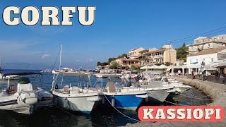 Kassiopi town  Corfu Greece 4k Ultra HD 60fps [upl. by Irwinn911]