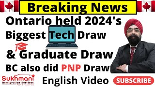 Ontario conducted 4th HCP Draw of 2024 English Video Sukhmani Immigration [upl. by Heindrick]