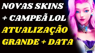 12 Novas Skins  Nova Campeã  Grande Atualização para o Maior Evento do Ano no League of Legends [upl. by Laurella]