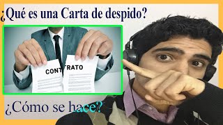 Cómo hacer una carta de despido 📝Requisitos y formalidades del despido⚖ [upl. by Lonnie]