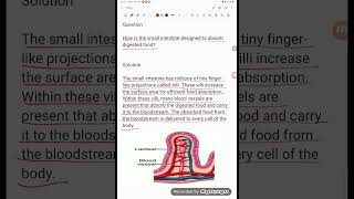 How is the small intestine designed to absorb digested food [upl. by Cavit857]