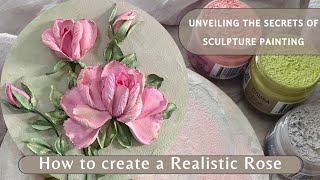 Basic Technique To Make Sculpture Painting Rose How To Make Sculpture Painting Rose [upl. by Dnalyram]