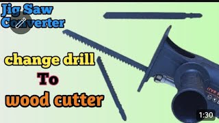 jig Saw converter drill machine attachment change drill to cutter amazing [upl. by Dhiren]