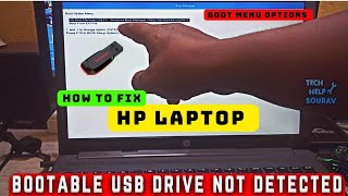 Fix Bootable USB Drive Not Detected In HP Laptop  HP Laptop Not Booting From USB [upl. by Gorton]