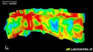 LSDYNA Sample Model No235 Stress Wave Propagation [upl. by Bluefield]