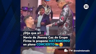 Novio de Jhonny Caz le propone MATRIMONIO en pleno CONCIERTO [upl. by Gurango248]