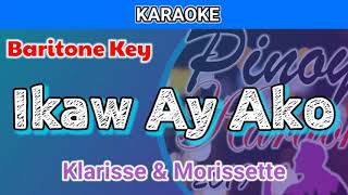 Ikaw Ay Ako by Klarisse and Morissette Karaoke  Baritone Key [upl. by Drahsir]