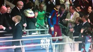 UEFA Champions League final 2011 Manchester United vs Barcelona Trophy presentation [upl. by Hadihahs649]