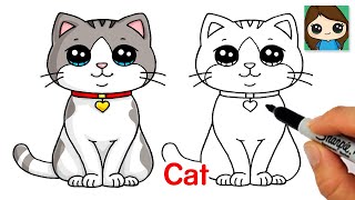 How to Draw a Cat Easy 🐾 [upl. by Rednave]