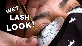 How to Create the quotWetLash Lookquot Eyelash Extension Style [upl. by Yllac]